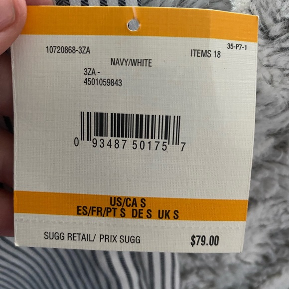 NWT Anne Klein Women's Stretchy Striped Slim Cropped Pants Small - Picture 2 of 4